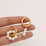 French Natural Pearl Asymmetric Earrings – Special Occasion Gifts — 3