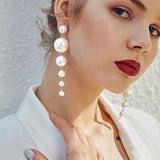 Exaggerated Big Earrings, Pearl Flowers, Ladies – Thoughtful Gifts — 1