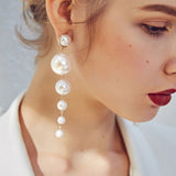 Exaggerated Big Earrings, Pearl Flowers, Ladies – Thoughtful Gifts — 3