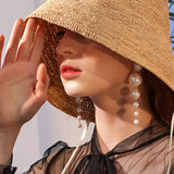 Exaggerated Big Earrings, Pearl Flowers, Ladies – Thoughtful Gifts — 6