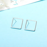 Triangle Rounded Square Earring Hollow Out – Jewelry Gift Ideas — 3