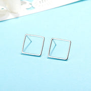 Triangle Rounded Square Earring Hollow Out – Jewelry Gift Ideas — 3
