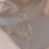 Long Fringed Zircon Pendant 925 Silver Needle – Jewelry Gift Ideas — 3