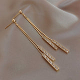 Long Fringed Zircon Pendant 925 Silver Needle – Jewelry Gift Ideas — 2