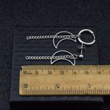 Moon Chain Earrings Earrings Men Without Pierced – Gifts for Him — 4