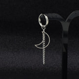 Moon Chain Earrings Earrings Men Without Pierced – Gifts for Him — 6