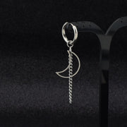 Moon Chain Earrings Earrings Men Without Pierced – Gifts for Him — 6