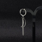 Moon Chain Earrings Earrings Men Without Pierced – Gifts for Him — 2