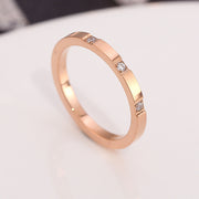 Japan And South Korea Simple Titanium Steel Ring – Gifts for Her — 17