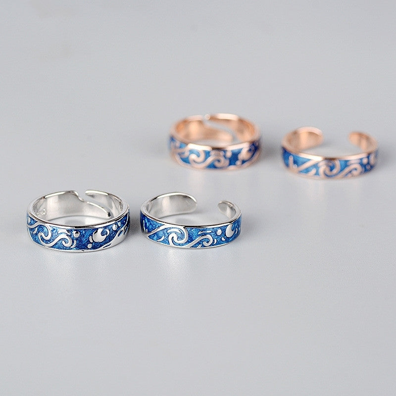 European and American Starry Couple Ring – Gifts for Couples — 1