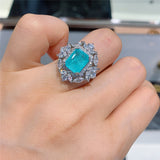 European and American Fashion Simulation Paraiba Ring – Stylish Gifts — 4