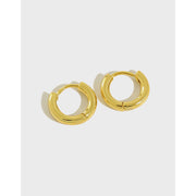 Sterling Silver Earrings INS Minimalist Geometric Ring – Gifts for Her — 4