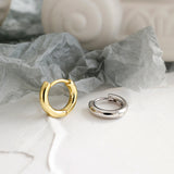 Sterling Silver Earrings INS Minimalist Geometric Ring – Gifts for Her — 1