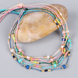 Bohemian Holiday Style Anklet Color Rice Bead Wax – Stylish Gifts — 16