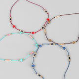 Bohemian Holiday Style Anklet Color Rice Bead Wax – Stylish Gifts — 17