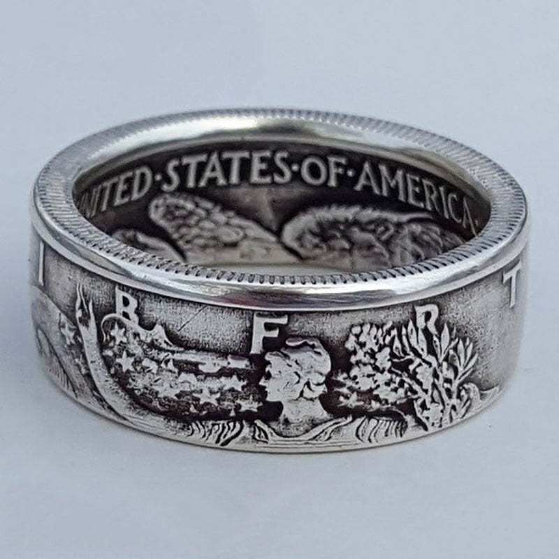 Antique Coin Morgan Silver Dollar Ring – Small Gift Ideas — 1