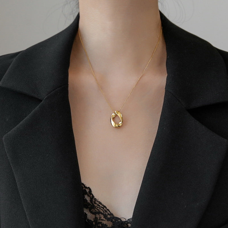 Geometric Oval Clavicle Chain Retro European – Stylish Gifts — 1