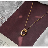 Geometric Oval Clavicle Chain Retro European – Stylish Gifts — 4