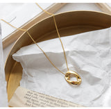 Geometric Oval Clavicle Chain Retro European – Stylish Gifts — 5