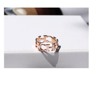 Hollow Ch Letter Rose Gold Index Finger Ring – Jewelry Gift Ideas — 2