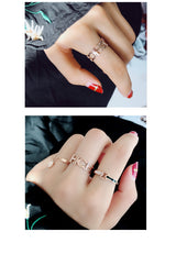 Hollow Ch Letter Rose Gold Index Finger Ring – Jewelry Gift Ideas — 1