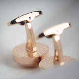 French Rose Gold Cufflinks Men's Business Casual – Gifts for Him — 2