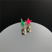 Animation Around Five-Pointed Star Teardrop Earrings – Surprise Gifts — 6