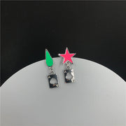 Animation Around Five-Pointed Star Teardrop Earrings – Surprise Gifts — 2
