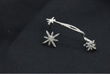 Rhinestone Asymmetric Snowflake Star Stud Earrings – Useful Gifts — 2