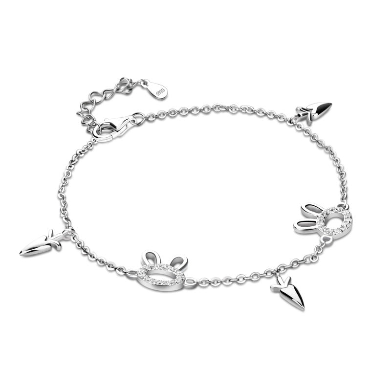 Pure Silver Radish Bracelet Simple Korean Version – Jewelry Gift Ideas — 1