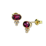 Vintage Earrings 925 Sterling Silver Garnet Blue – Holiday Gift Ideas — 4