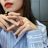 Cartoon Character Portrait Girl Ring Korean Niche – Gifts for Couples — 2
