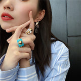 Cartoon Character Portrait Girl Ring Korean Niche – Gifts for Couples — 11