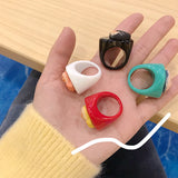 Cartoon Character Portrait Girl Ring Korean Niche – Gifts for Couples — 4