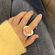 Cartoon Character Portrait Girl Ring Korean Niche – Gifts for Couples — 8