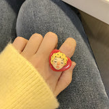 Cartoon Character Portrait Girl Ring Korean Niche – Gifts for Couples — 7