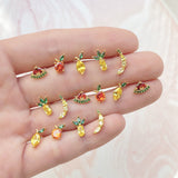 Lovely Tropical Fruit Earrings Female Diamond Earrings – Gifts for Her — 12