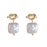 Knotted 925 Silver Needle Stud Earrings Shaped Imitation – Gift Ideas — 2