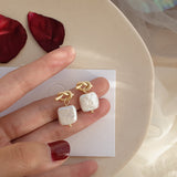 Knotted 925 Silver Needle Stud Earrings Shaped Imitation – Gift Ideas — 5