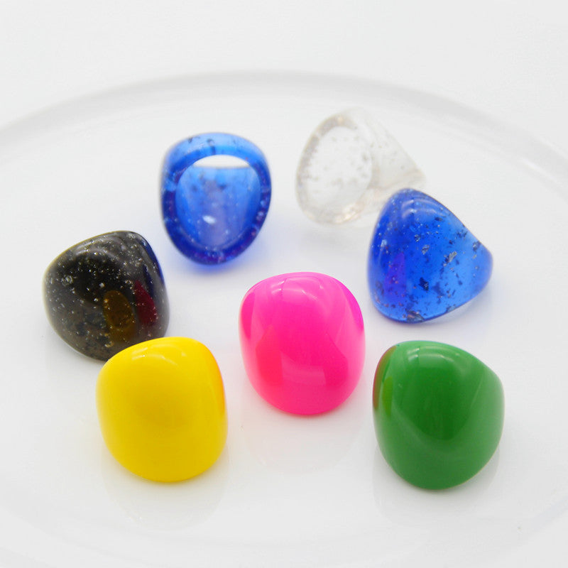 Geometric Transparent Acrylic Resin Ring – Holiday Gift Ideas — 1