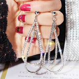 Water Drop Earrings Female Long Earrings With Diamonds – Gifts for Her — 1