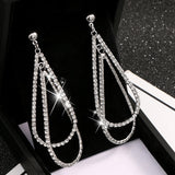 Water Drop Earrings Female Long Earrings With Diamonds – Gifts for Her — 4