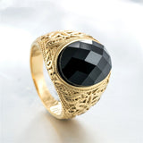Personalized Retro Carved Gemstone Titanium Steel – Meaningful Gifts — 2