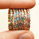 Gold-plated Devil's Eye Painted Oil Ring – Stylish Gifts — 11