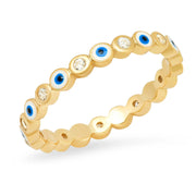Gold-plated Devil's Eye Painted Oil Ring – Stylish Gifts — 12