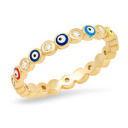Gold-plated Devil's Eye Painted Oil Ring – Stylish Gifts — 4