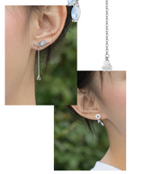 Thaya Brand Silver Plated Studs Earring Chain – Jewelry Gift Ideas — 5