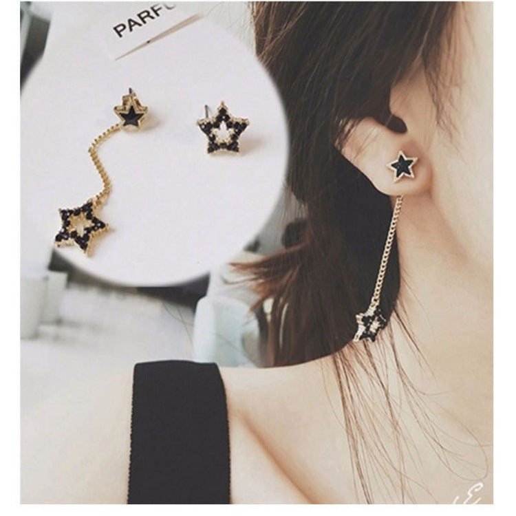 Five Pointed Star Rhinestone Earrings – Stylish Gifts — 1