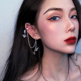 Butterfly Pendant Chain Tassel Earrings Ear Bone – Jewelry Gift Ideas — 2