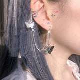Butterfly Pendant Chain Tassel Earrings Ear Bone – Jewelry Gift Ideas — 3